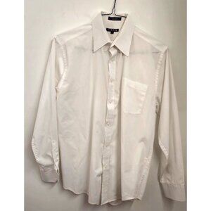 George Button-Down Dress Shirt- Neck size 15, white